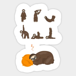 sloths love to sleep Sticker